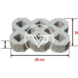Gạch 8 lỗ 8x26x39
